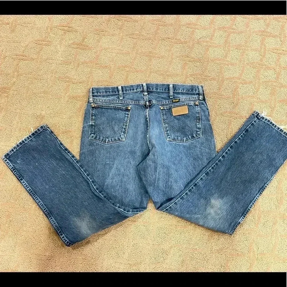 Vtg Wrangler Denim  Jeans 38x32 - Picture 9 of 10